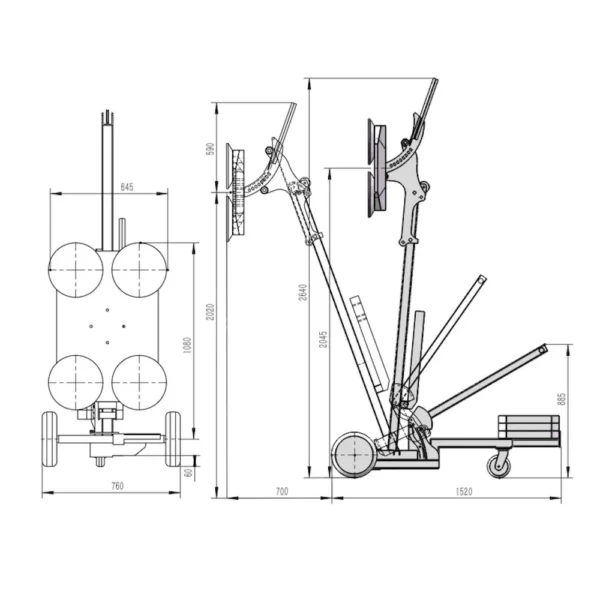 Multifunctional Glass Trolley